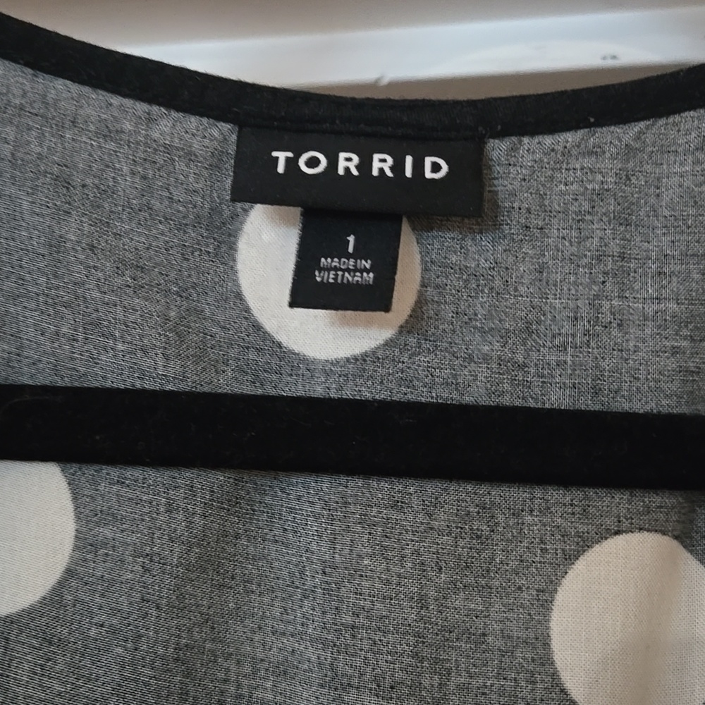 Torrid Black And White Polka Dot Midi Dress Size 1X - Picture 2 of 15